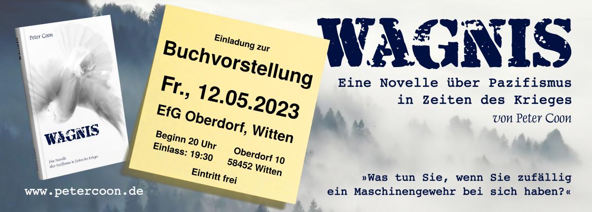 Peter Coon - Buchvorstellung „Wagnis“ in Witten 2023